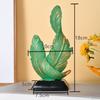 Double Feather Statue Home Accessory Decorative Figurine Table Centerpiece Modern Made of