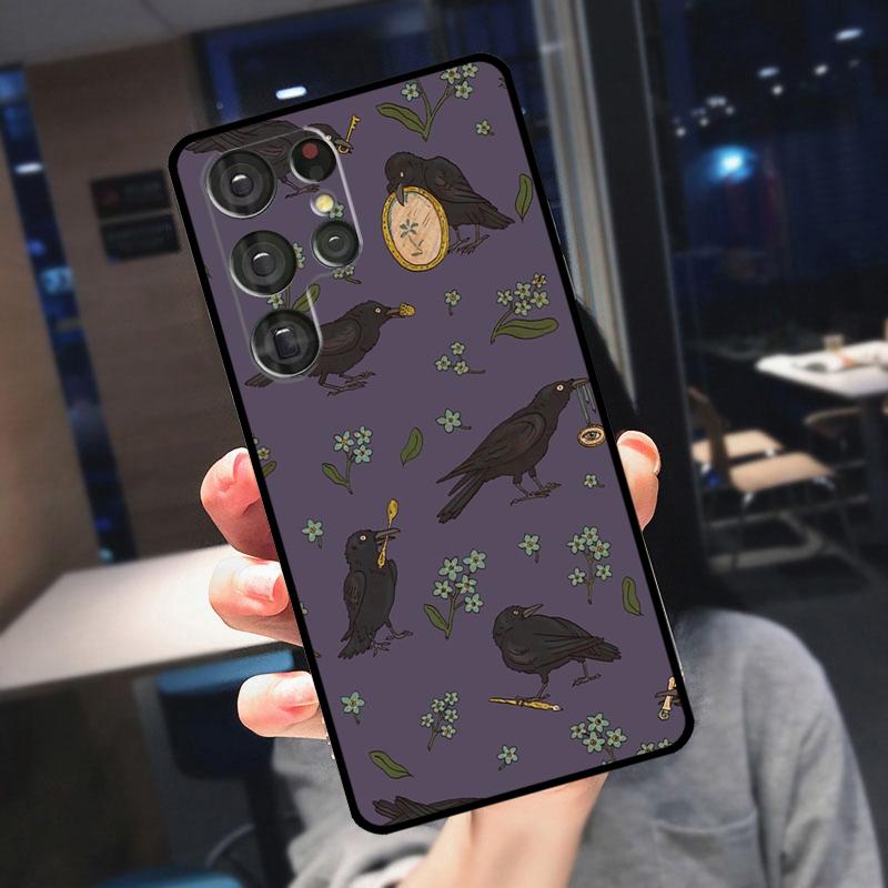 The Raven Halloween Cover For Samsung Galaxy S25 Ultra S24 S22 S21 S23 Plus S20 FE S9 S10 S24 FE Phone Case