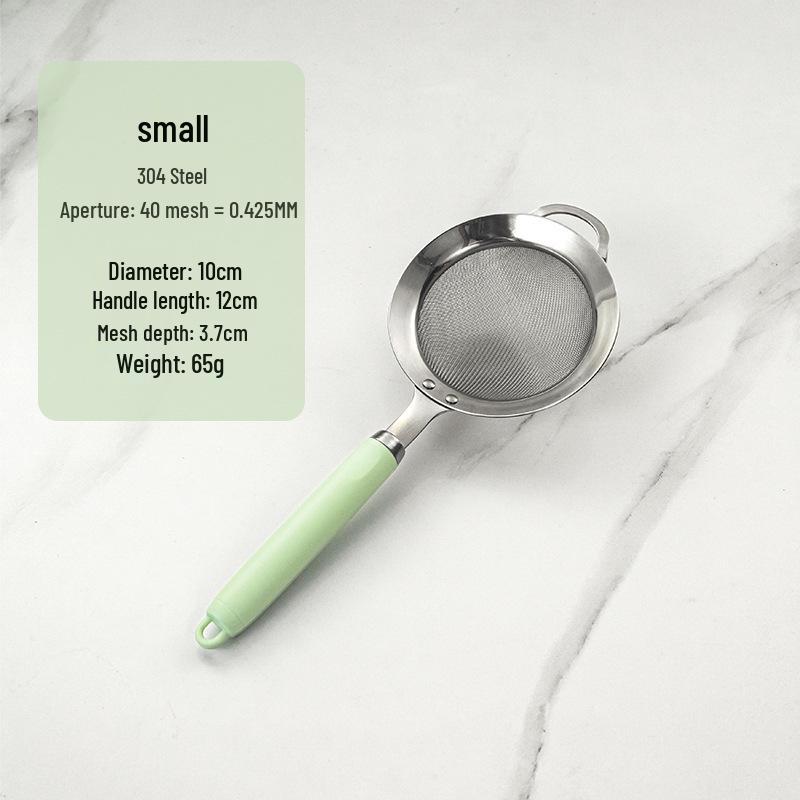 304 Stainless Steel Large Ladle with Wooden Handle and Double Ear, Kitchen Utensil Skimmer & Noodle Strainer.