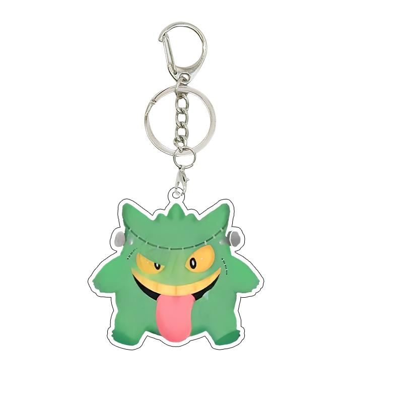Anime Cartoon Gengar Halloween Day Acrylic Keychain Kawaii Pocket Figure All Saints' Day Creative Pendant Decoration Gifts Toys