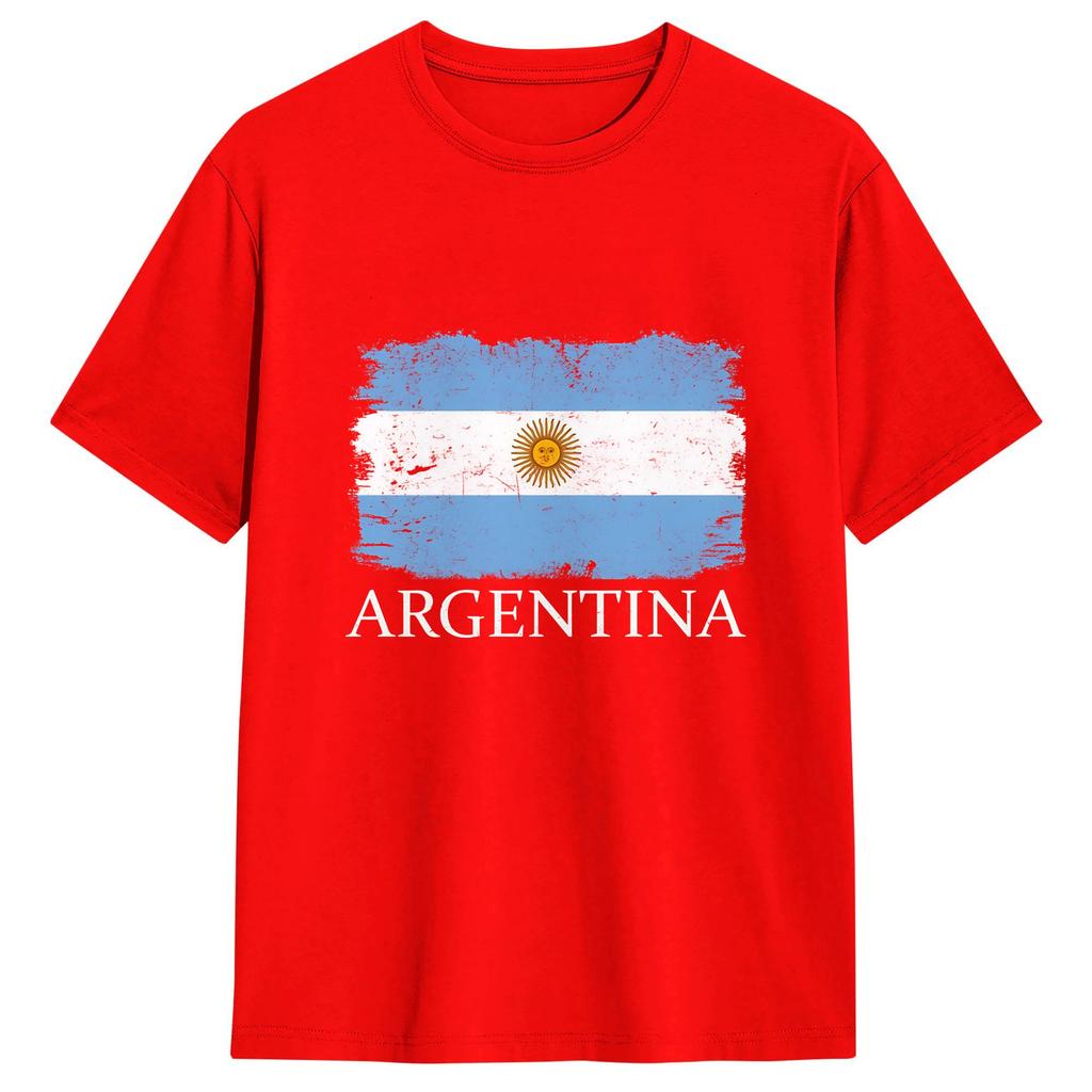 Argentina Flag Unisex T Shirt Fashion Tees Short Sleeve Round Collar Tshirts Cotton New Arrival Tops
