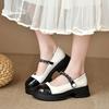Mary Jane Shoes Female Spring and Fall Flat Single Shoes Thick Bottom Shoes British Style Fashionable and Comfortable