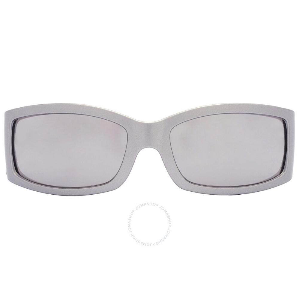 

Dolce Gabbana Light Grey Mirror Silver Wrap Unisex Sunglasses DG6188 34156G 61