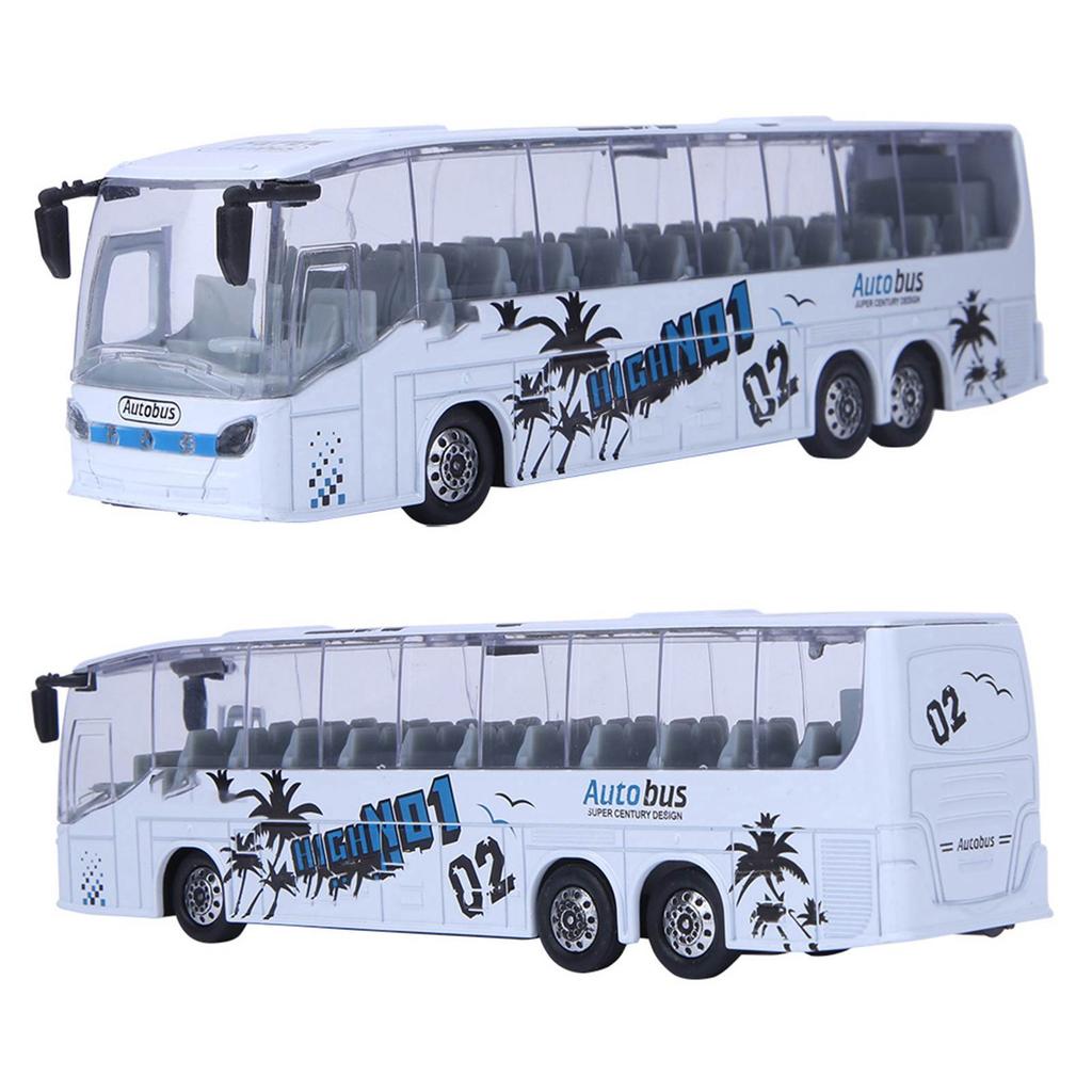 1:50 Simulace Model Tranzitního Autobusu Hračka Slitina Natahovací Autobus Hračka se Světlem a Zvukem pro