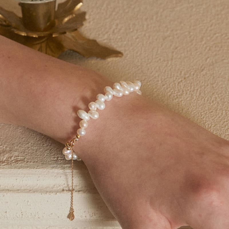 

Jean Paul Clarisse [SILVER] Arte Freshwater Pearl Bracelet JS-24-027B gold