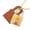 Colar O'Kelly Carimbo D Banhado a Ouro Marrom Dourado Usado