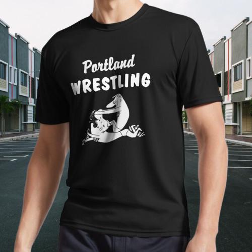 

Винтажная футболка с логотипом Portland Wrestling, активная, смешная, размеры от S до 5XL XL