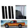 Car Door Window BC Pillar Post Cover Trim Sticker Fit For Nissan Navara Frontier NP300 Crew Cab 2018-2021 Glossy Black