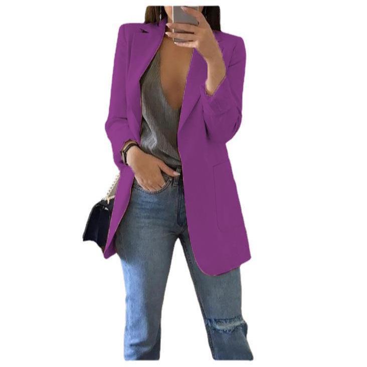 2026 Europäischer & Amerikanischer Revers-Strickjacke Slim Fit: Neuer Stil Damen Freizeitanzug Blazer, Frühjahrs-/Herbst-Oberbekleidung