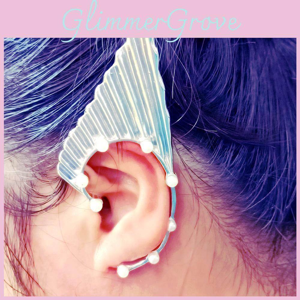 Fashion European Creative Pearl Elf Earrings With Alloy Material Women For