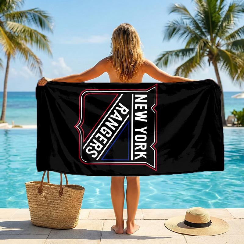New York Rangers Fashion Beach Towel Portable Soft Quick Dry Towel For Swimming Camping Holiday Use
