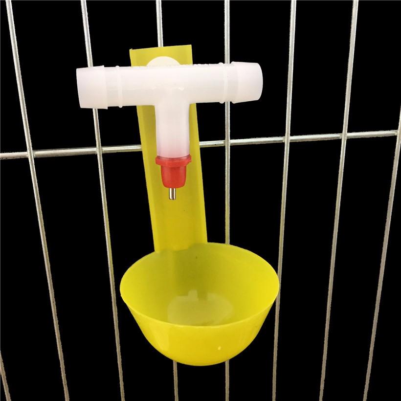 5 Sets Chicken Water Bowl Hanging Bird Drinking Cup Steel Columns Drinking 360 Degree Chicken Tools