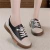 Äkta Läder Damskor Platt Sneakers Storlek 35-40 Höst Vulkaniserade Skor Dam Vita Casual Skor Bekväma Plattor