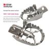 N-STAR Beast 650 Stainless Steel Rotating Foot Pegs - Wide Nail Surface for Motorcycles