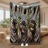 Funny Zebra Faces, Family Gift, Soft Blanket, Whimsical Animal Print, Home Decor, Cozy Multi-Purpose Throw
