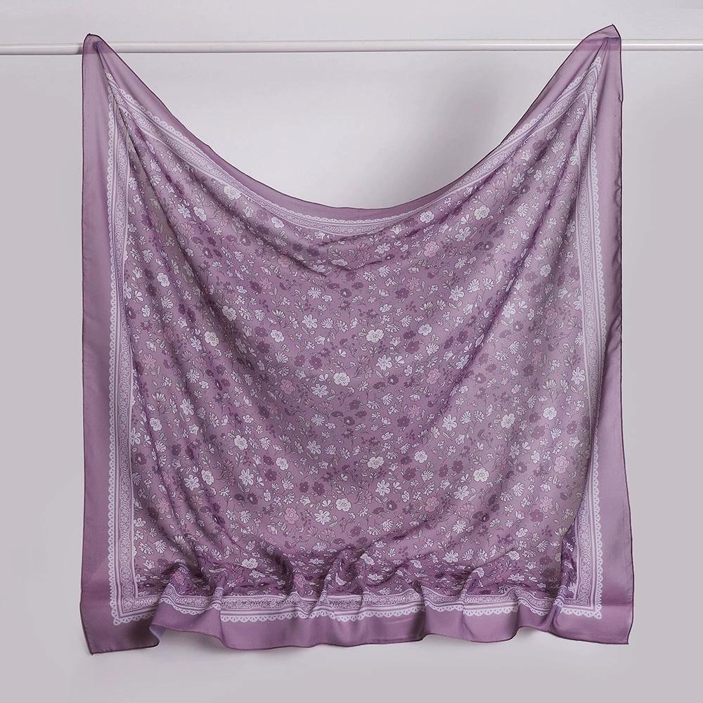 New Malaysian-Style Headscarf For Women 110Cm Square Scarf Versatile Printed Decorative Sun Protection Shawl Summer Bandana Wrap