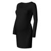 (Projector)Women Pregnant Maternity  Long Sleeve Solid High Elastic Soft Mini Dress