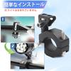 Motorcycle Light Bracket Adjustable Angle Motorbike Fog Light Mount Bicycle Mirror Clamp Handlebar Riser Black Aluminum Alloy