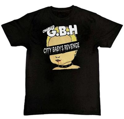 Şarj Edilmiş GBH Band Grafik Baskılı Unisex Tişört