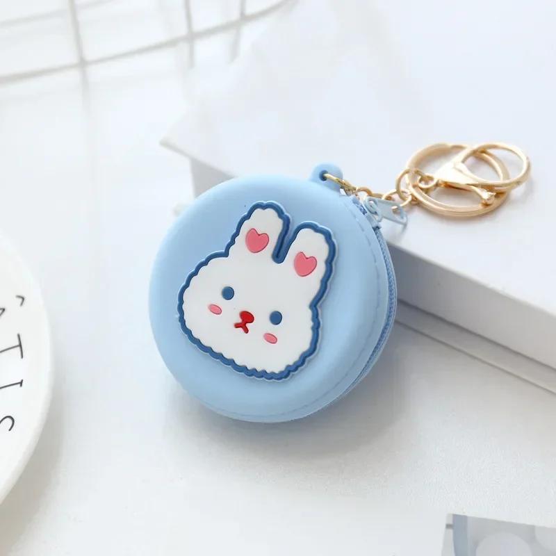 New Women Silicone Coin Purse Cartoon Animal Round Shape Coin Wallet Headset Bag Clutch Change Purse Wallet Pouch Bag Kids Gift
