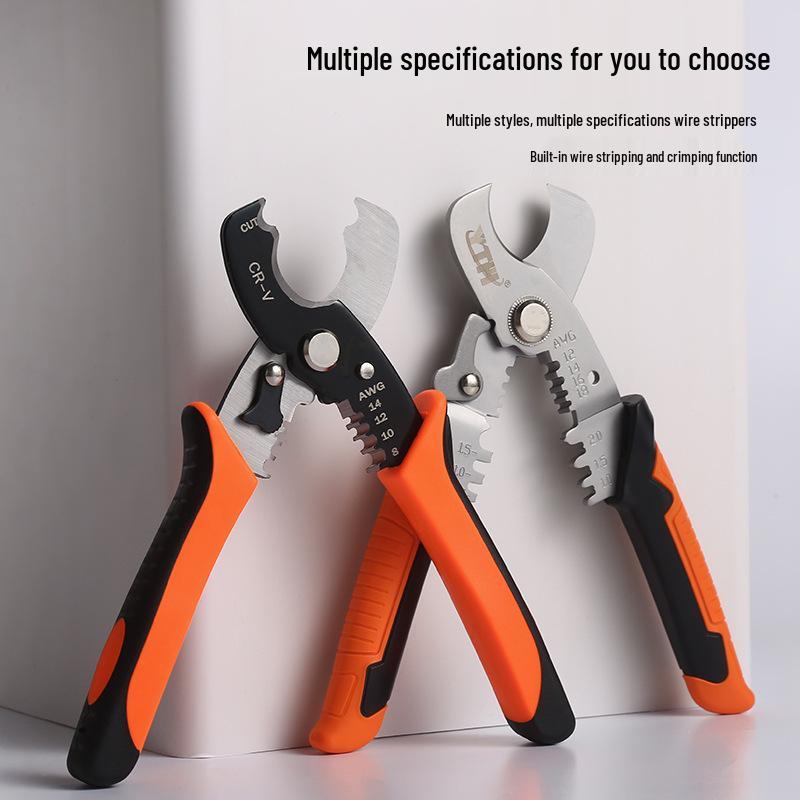 Universal Electrician Wire Strippers and Crimping Pliers, Multifunctional Tool for Wiring and Cable Cutting