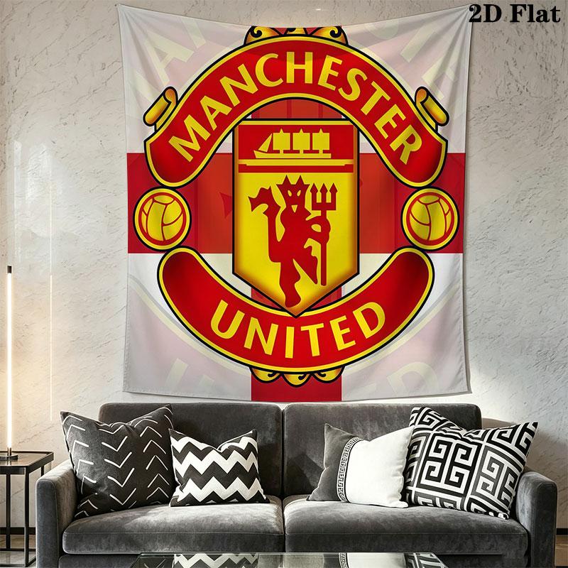 Man Utd K Wall Hanging Printed Fabric Blanket Decorative Tapestries for Bedroom Living Room Home Decor
