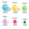 20-100pcs Acrylic Silicone Beads 6-16mm Colorful Round Loose Beads For Jewelry Making DIY Bracelet Necklace Keychain Accessories