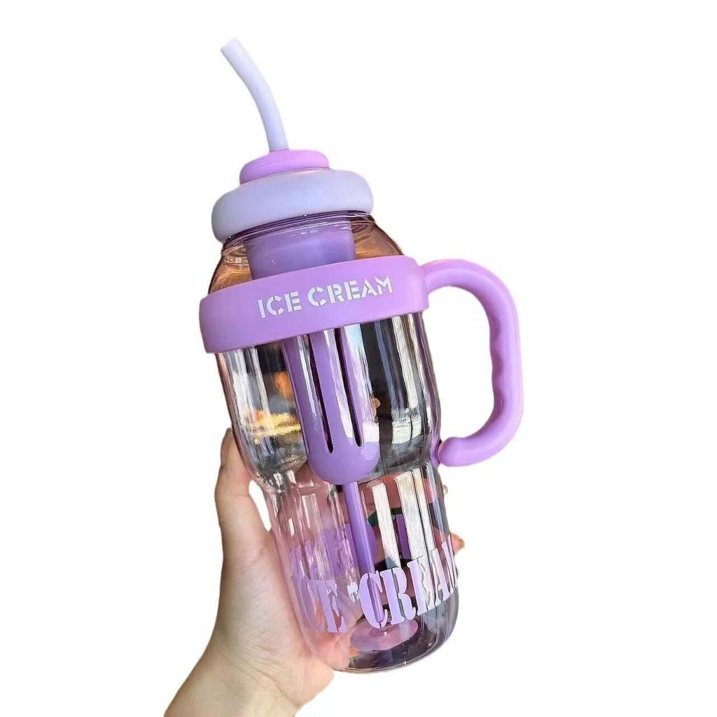 2025 High-Capacity Cute Summer Ice King Cup with Straw