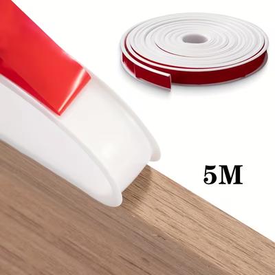 5m/196.8inch, Zelfklevende U-vormige kastrandstrip van TPE - gedempt en duurzaam, geschikt voor kasten en houten panelen