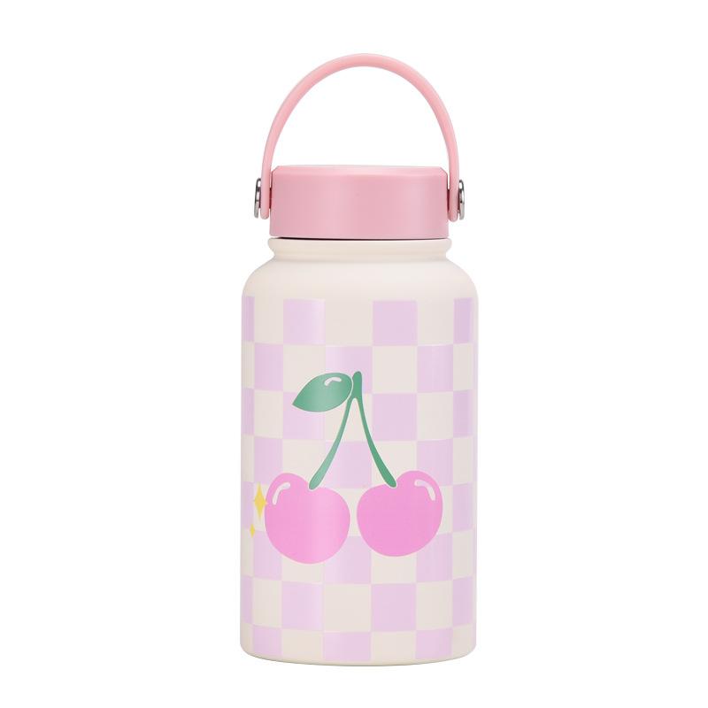 650Ml Thermos Cup Wide Mouth Portable Vacuum Children'S Student Sports Kettle Outdoor Printing Water Cup