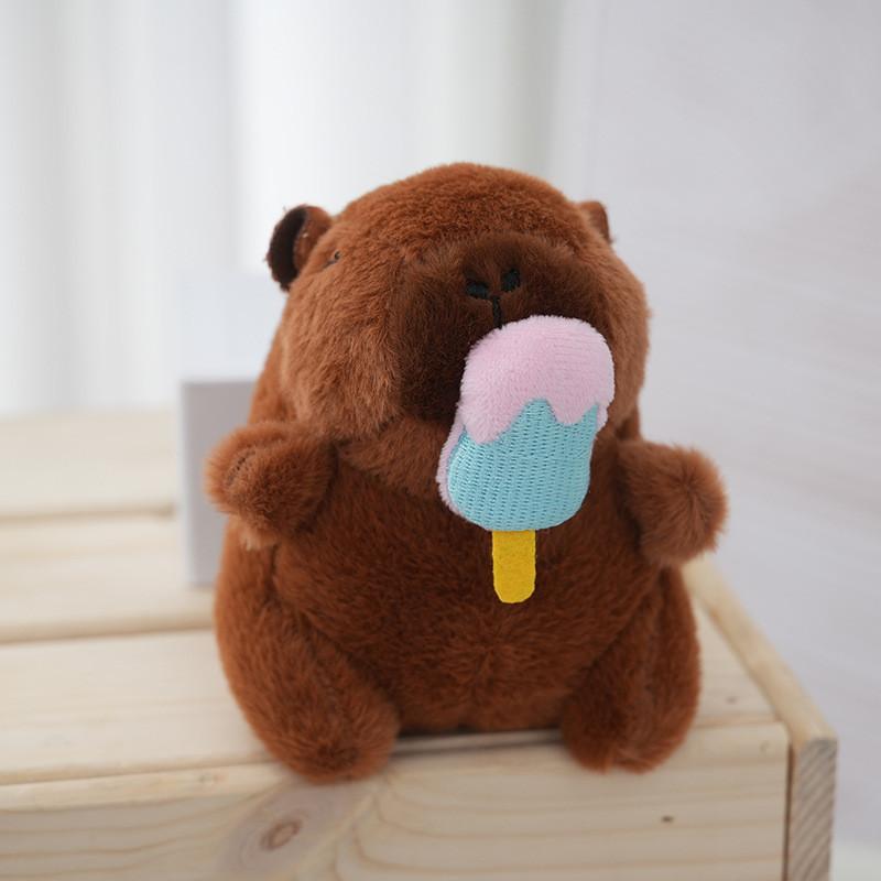 Adorable Capybara Plush Keychain Soft Cute Rodent Bag Charm For Animal Lovers