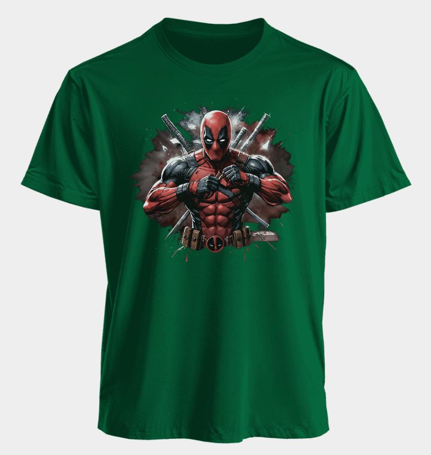 Men's and Women's T-shirts Deadpool Summer American Spring and Autumn Sports Fitness Oversized Fashionable Short-sleeved