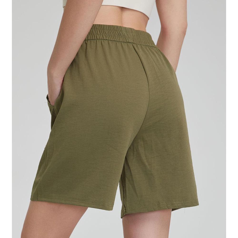 Women's High-waisted Wide-leg Sports Shorts Loose Quick-drying Capri Shorts Fitness Breathable Outerwear Yoga Shorts