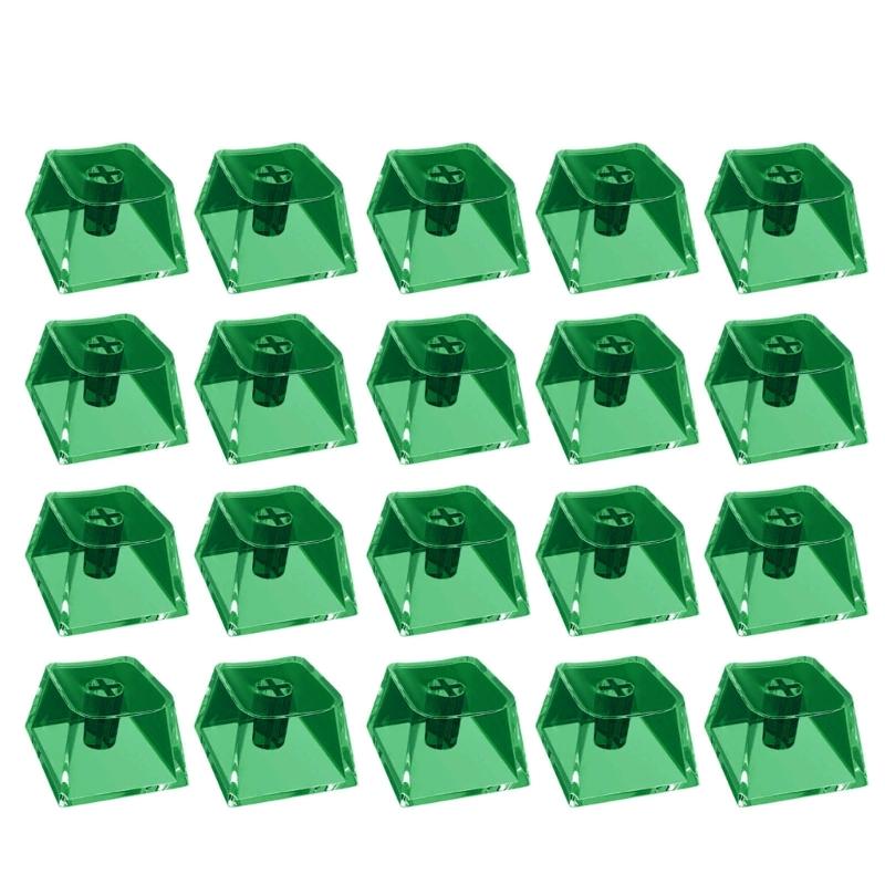 

Оригинальные колпачки для механических клавиатур, пустые, настраиваемые, геймерские, прозрачные, кристальные, для переключателей MX, оригинальные H прозрачный/зелёный