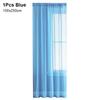 1/2Pcs Rod Pocket Voile Sheer Curtain Door Drape Shades  Living Room Bedroom Kitchen Decoration