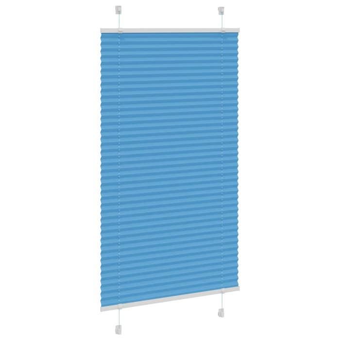 VidaXL Store plissé bleu 70x150 cm largeur du tissu 69,4 cm polyester, store plissé de fenêtre, store accordéon, store 4015188