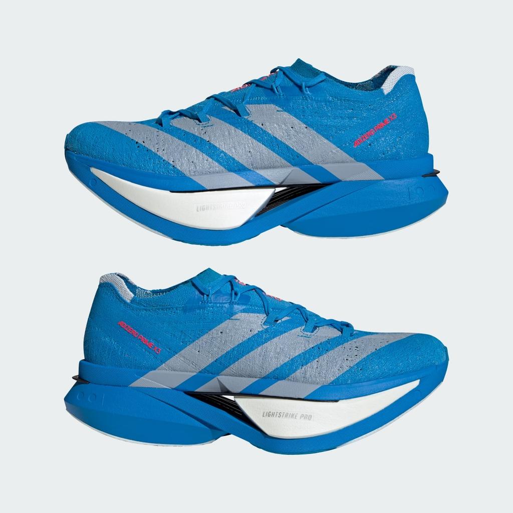 adidas Adizero Prime X3 STRUNG JQ0615 Unisex Performance Sports Shoes Solar Blue / Silver Metallic / Lucid Red