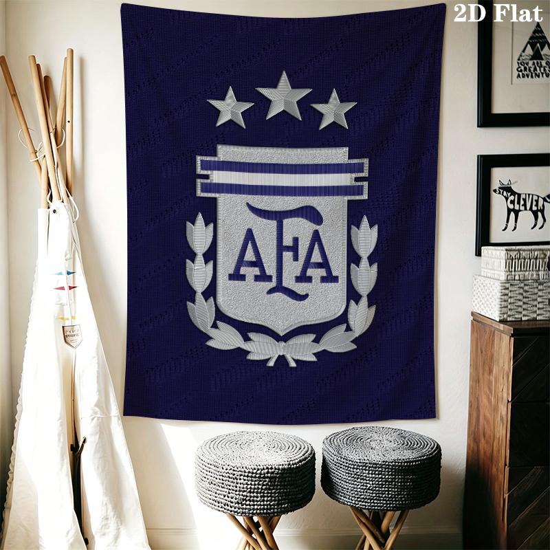 Argentina Wall Tapestry Aesthetic Wall Hanging Printed Fabric Blanket Decorative Tapestries for Bedroom Living Room Home Decor