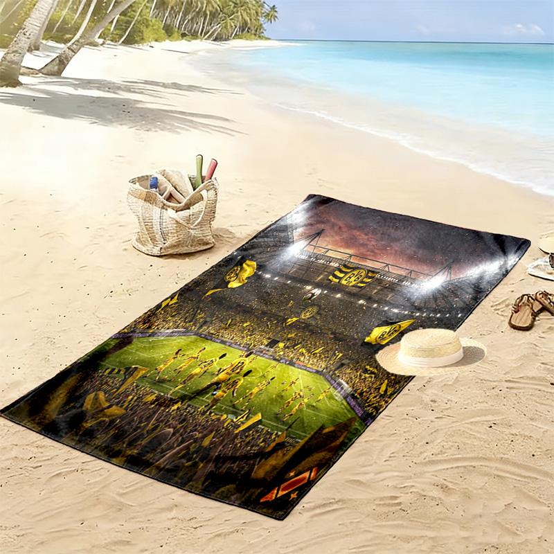 Lebendiges BVB-Logo-Design Strandtuch Strand Outdoor-Camping Schnelltrocknendes Badetuch Outdoor-Pooltuch Schwimmen Mode-Druck Strand