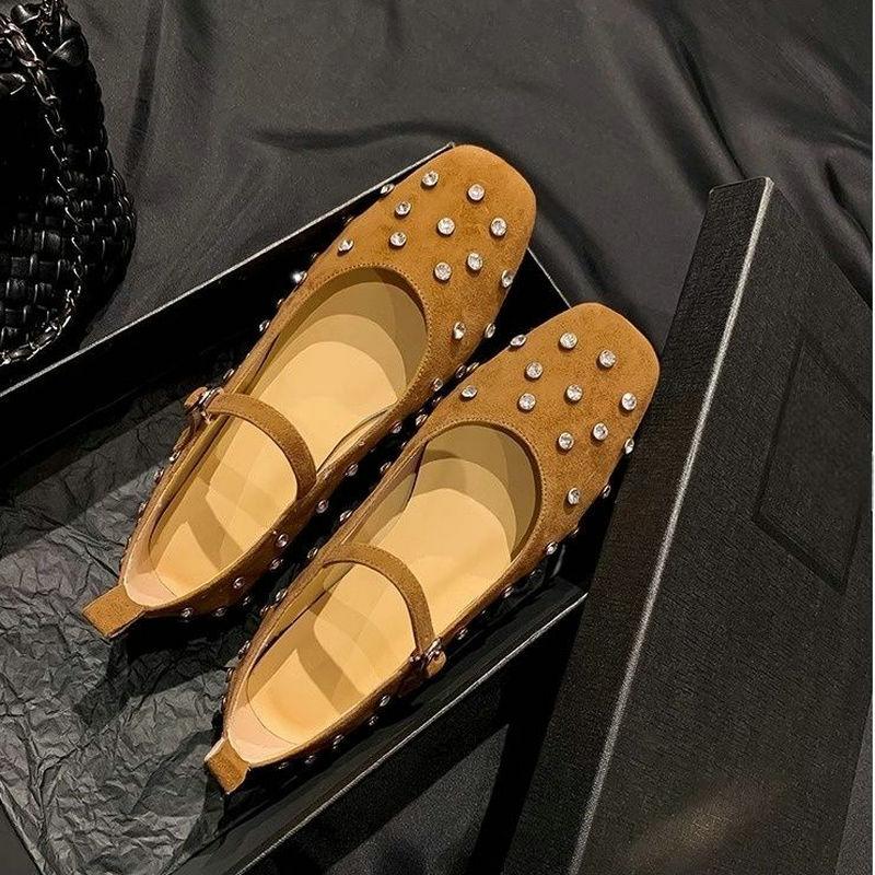 Fashion Flat Shoes for Women Spring Autumn 2025 Korean Version Thick Heel French Retro Temperament Mary Jane Shoes Loafers  Luxury Shoes