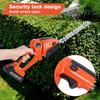 Cordless Electric Hedge Trimmer, 2-in-1 Handheld Grass Shears with 2 Batteries and Charger