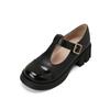 Women Patent PU Leather Two Tone Mary Jane Shoes T Strap Chunky Heels Goth Pumps Kawaii Girls Platform Ladies
