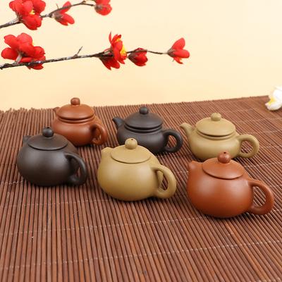 1Pc Teiera in argilla viola con dita, set da tè tascabile, ornamenti, decorazione per il tè