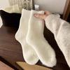 Women's Cashmere Fleece-Lined Warm Socks - Thick Imitation Wool for Autumn/Winter Home Wear