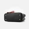 2025 New Stylish Large-capacity Solid Color Handbag PU Waterproof Messenger Bag Plush Pendant Simple Shoulder Bag