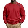 Men's Heavyweight Fleece Crew Neck Sweatshirt Diagonal Zip Pullover.