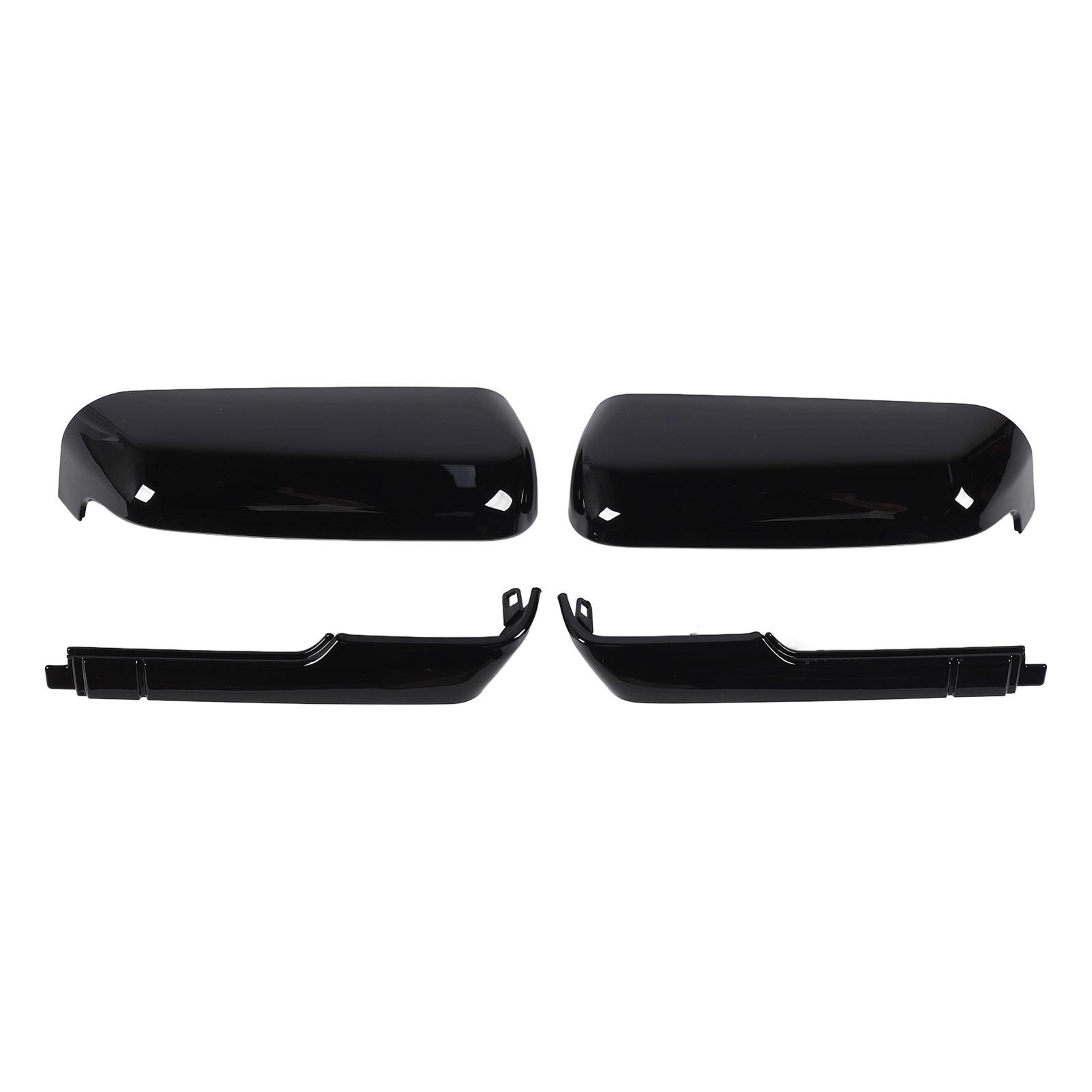 

1 Pair Tow Mirror Caps 84468910 Gloss Black Scratch Resistant Top and Side Clip On Door Mirror Housing for 2500HD