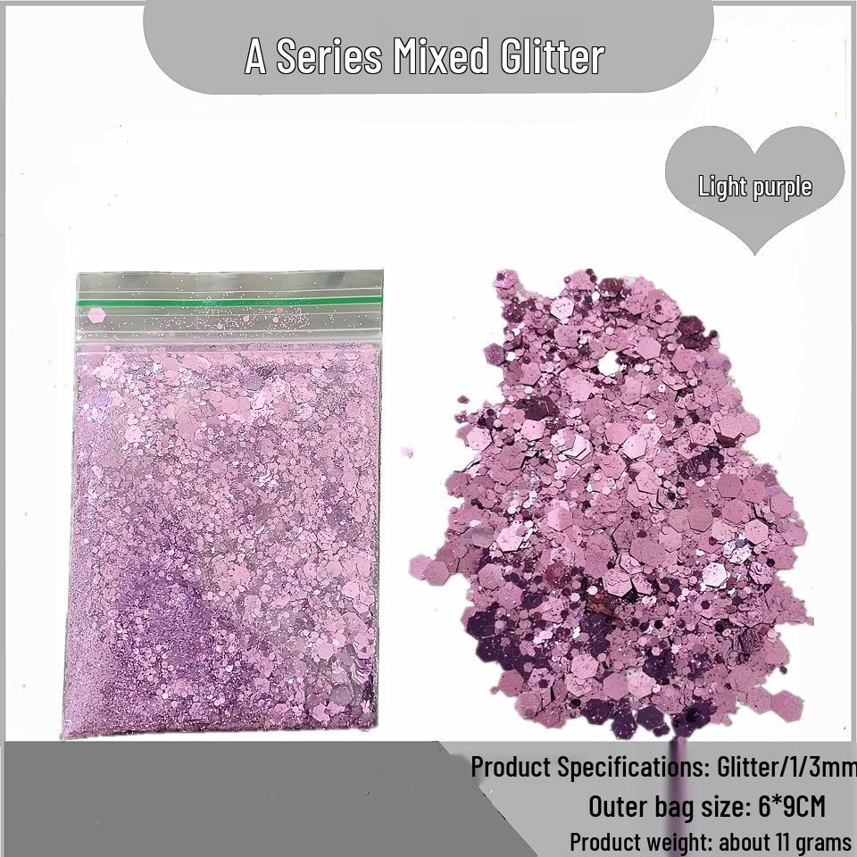Glitter para Nail Art Transfronteiriço Lantejoulas 1/3MM - Cores Básicas para DIY Estilo Nightclub Palco Gotejamento de Resina.