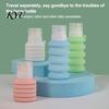 Leak Proof Travel Containers 50/110ML Collapsible Silicone Bottle for Toiletries, Leak-proof Bottles Size Container, Foldable Refillable Shampoo