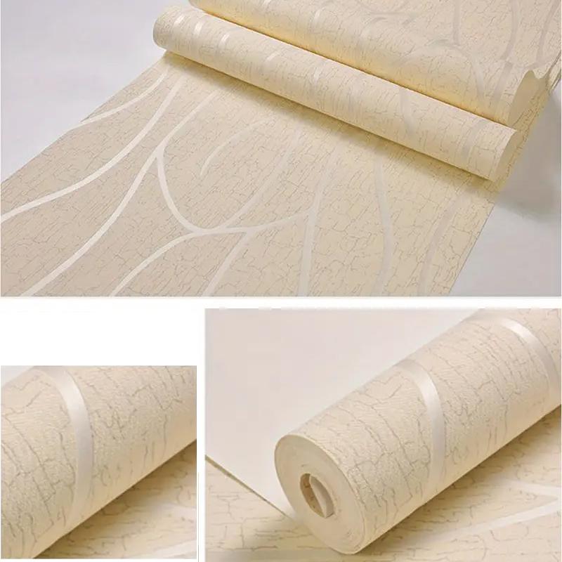 3D Wallpaper Modern Bedroom Background Moisture-proof Curve Stripes Thickened Wall Stickers 53cm European Style Non-woven